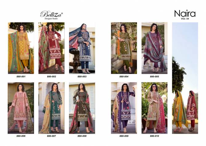 Belliza Naira Vol 34 Belliza Printed Cotton Dress Material Wholesale Shop In Surat
